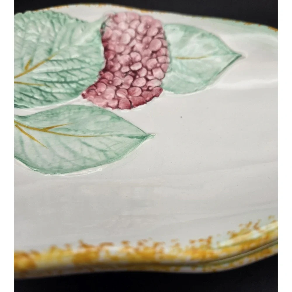 VTG Italian Dish Hand-painted Ceramic Made In Italy Carltonware raised‎ Design